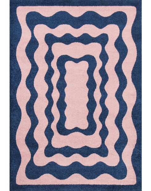 Tapis GROOVY 382 bleu/rose