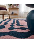 Tapis GROOVY 382 bleu/rose