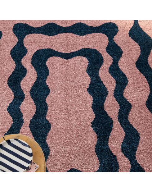 Tapis GROOVY 382 bleu/rose