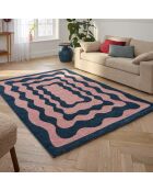 Tapis GROOVY 382 bleu/rose