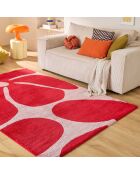 Tapis GROOVY 385 rouge/rose