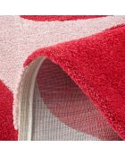 Tapis GROOVY 385 rouge/rose