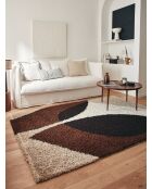 Tapis shaggy Palerme 1061 marron