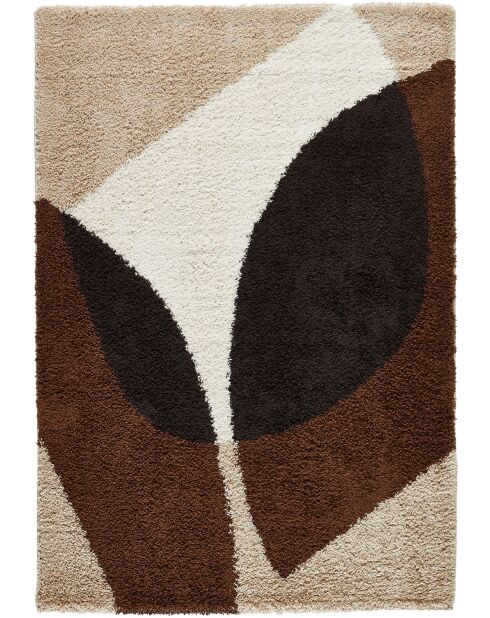Tapis shaggy Palerme 1061 marron