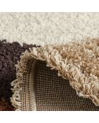 Tapis shaggy Palerme 1061 marron