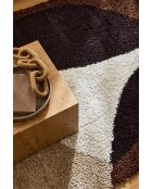 Tapis shaggy Palerme 1061 marron
