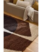 Tapis shaggy Palerme 1061 marron