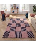Tapis GROOVY 386 bleu/rose
