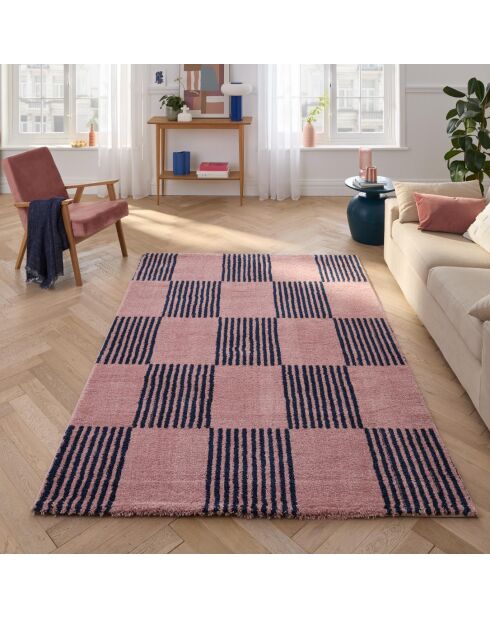 Tapis GROOVY 386 bleu/rose