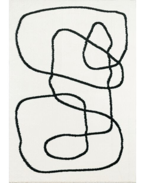 Alfombra LASSO 675, suave y peluda, color marfil