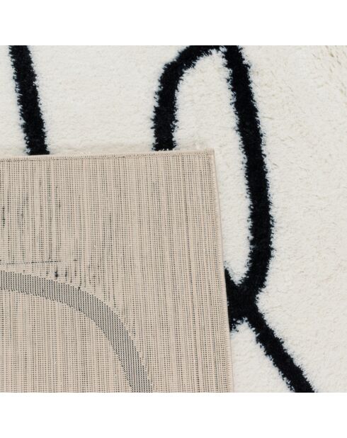 Alfombra LASSO 675, suave y peluda, color marfil