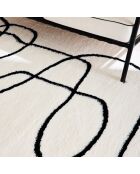 Alfombra LASSO 675, suave y peluda, color marfil