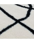 Alfombra LASSO 675, suave y peluda, color marfil