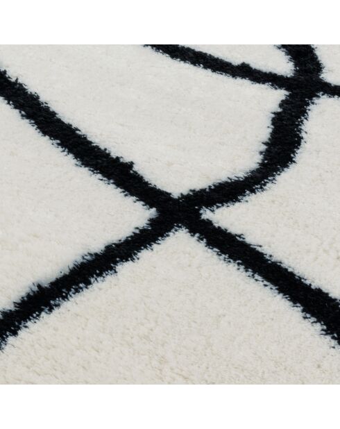 Alfombra LASSO 675, suave y peluda, color marfil