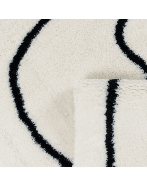 Alfombra LASSO 675, suave y peluda, color marfil