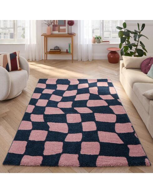 GROOVY 383 blauw/roze tapijt