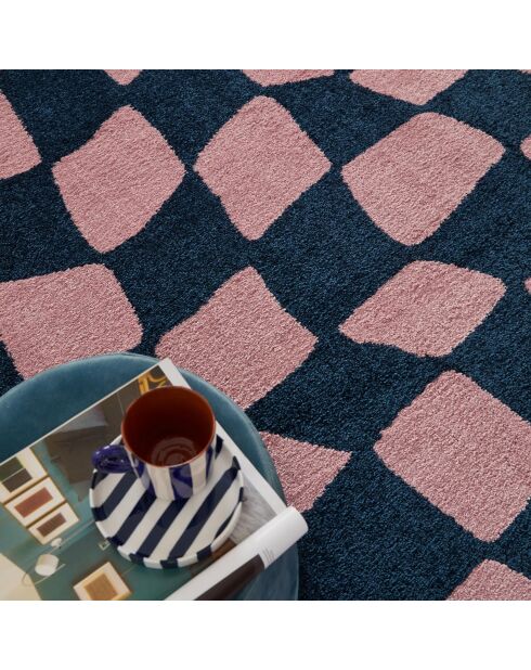 GROOVY 383 blauw/roze tapijt