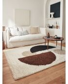 Tapis shaggy Palerme 1064 marron