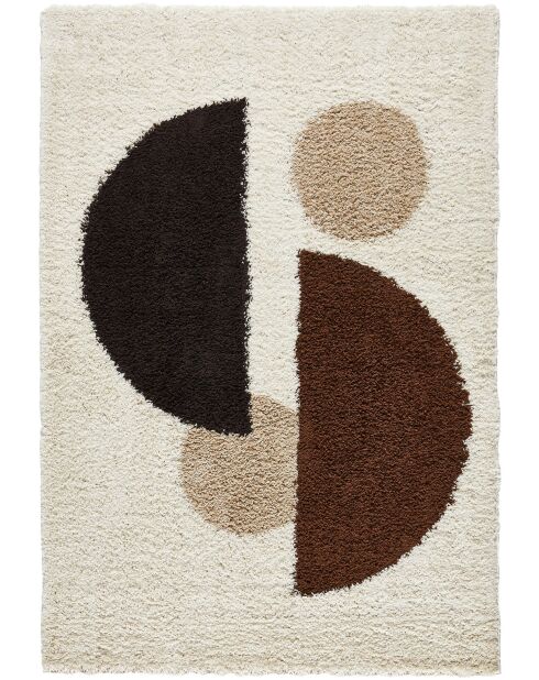 Tapis shaggy Palerme 1064 marron