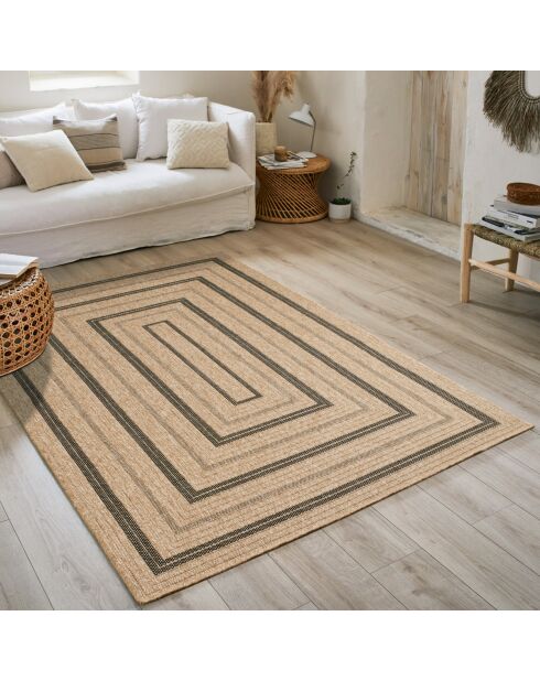 Fodera per cuscino Nature Juta 8863 beige/nero