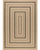 Kussenhoes Nature Jute-look 8863 beige/zwart