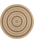Kussenhoes Nature Jute-look 8863 beige/zwart