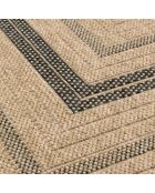 Kussenhoes Nature Jute-look 8863 beige/zwart