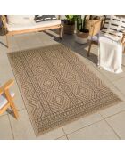 Housse de coussin aspect Jute Nature 8729 marron