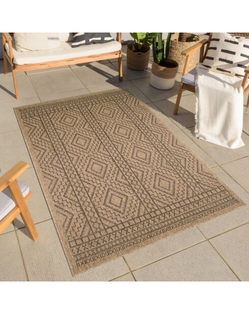 Housse de coussin aspect Jute Nature 8729 marron