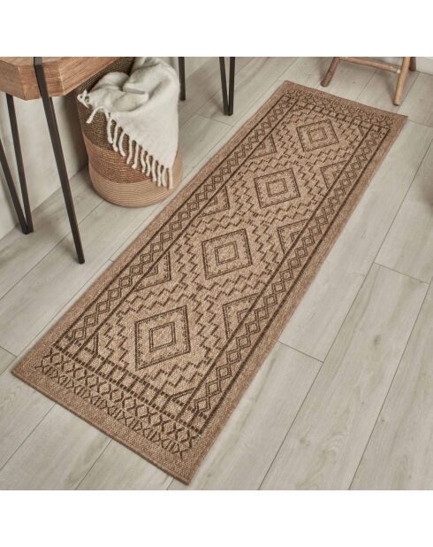 Housse de coussin aspect Jute Nature 8729 marron