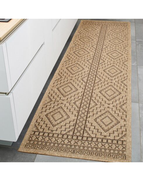 Housse de coussin aspect Jute Nature 8729 marron