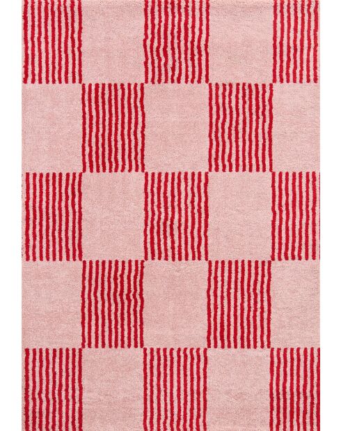 GROOVY 386 rood/roze tapijt