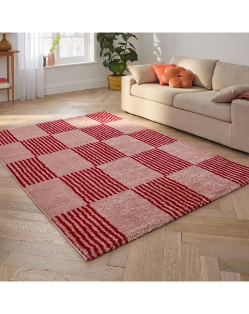 GROOVY 386 rood/roze tapijt