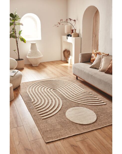 Tapis Palma 9499 marron/blanc