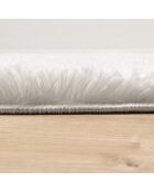 Tappeto Shaggy Cosy 902 a tinta unita bianco morbido