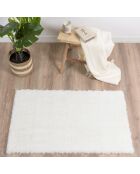 Tappeto Shaggy Cosy 902 a tinta unita bianco morbido