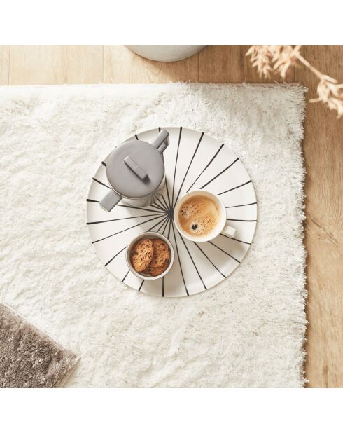 Alfombra Cosy 902 lisa blanca suave y peluda