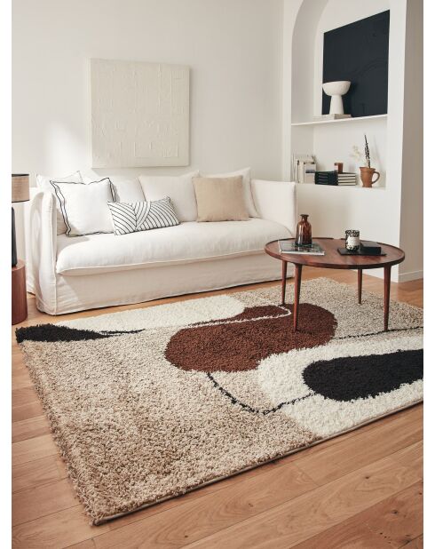 Tapis shaggy Palerme 1062marron