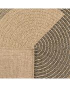 Kussenhoes Nature Jute-look 8865 beige/zwart