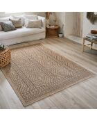 Housse de coussin aspect Jute Nature 8729 marron