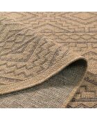 Housse de coussin aspect Jute Nature 8729 marron