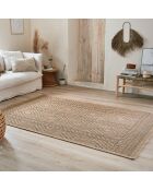 Housse de coussin aspect Jute Nature 8729 marron