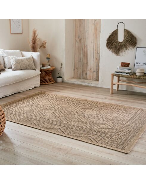 Housse de coussin aspect Jute Nature 8729 marron