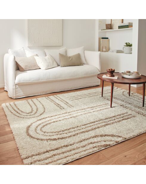 Tapis shaggy Olympe 1068 beige