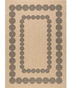 Kussenhoes Nature Jute-look 8868 beige/zwart