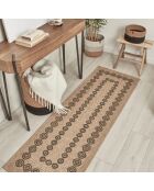 Kussenhoes Nature Jute-look 8868 beige/zwart