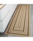 Kussenhoes Nature Jute-look 8863 beige/zwart