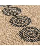 Kussenhoes Nature Jute-look 8868 beige/zwart