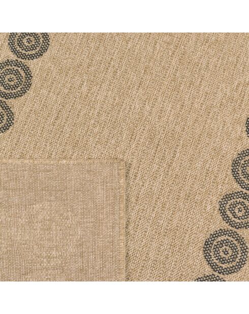 Kussenhoes Nature Jute-look 8868 beige/zwart