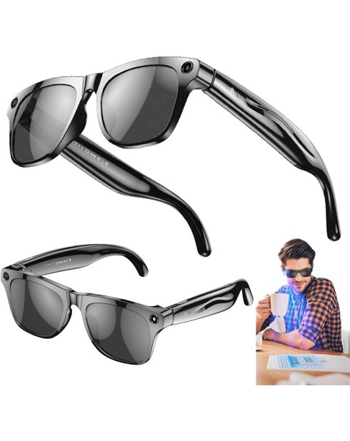 Lunettes intelligentes multifonctions Nasa Edition verres graphites noires